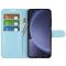  Samsung Galaxy S25 Plus Fodral Litchi Läder Blå