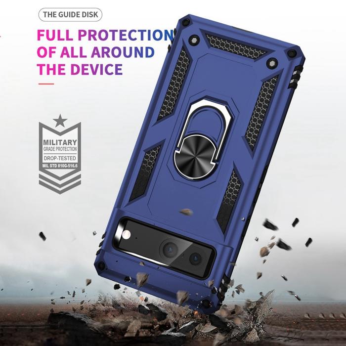 Bild 5,  Google Pixel 7 Skal Shockproof Hybrid Ring Armor Blå