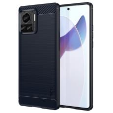 MOFI MOFI Motorola Edge 30 Ultra 5G Skal Borstad St&aring;l Textur Bl&aring;