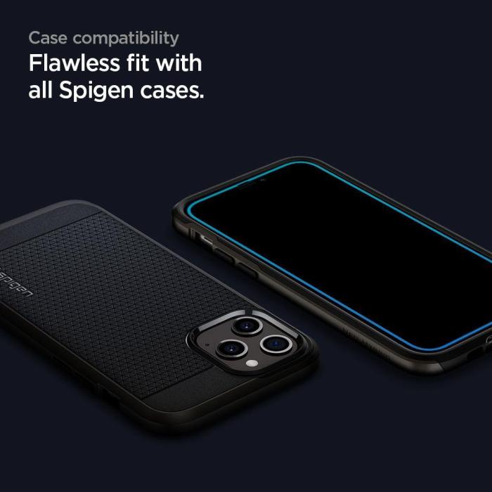 Bild 4, Spigen iPhone 12 Pro Max - Spigen 2-PACK AlignMaster GLAS.tR Heltäckande Skärmskydd