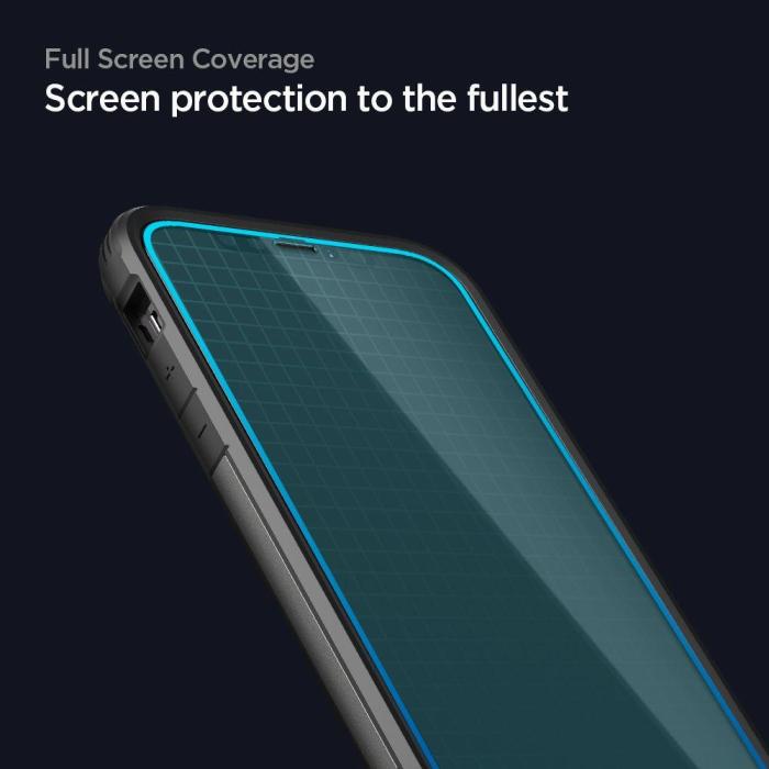 Bild 5, Spigen iPhone 12 Pro Max - Spigen 2-PACK AlignMaster GLAS.tR Heltäckande Skärmskydd