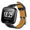  Äkta Läder Armband Fitbit Versa/Versa 2 - Svart