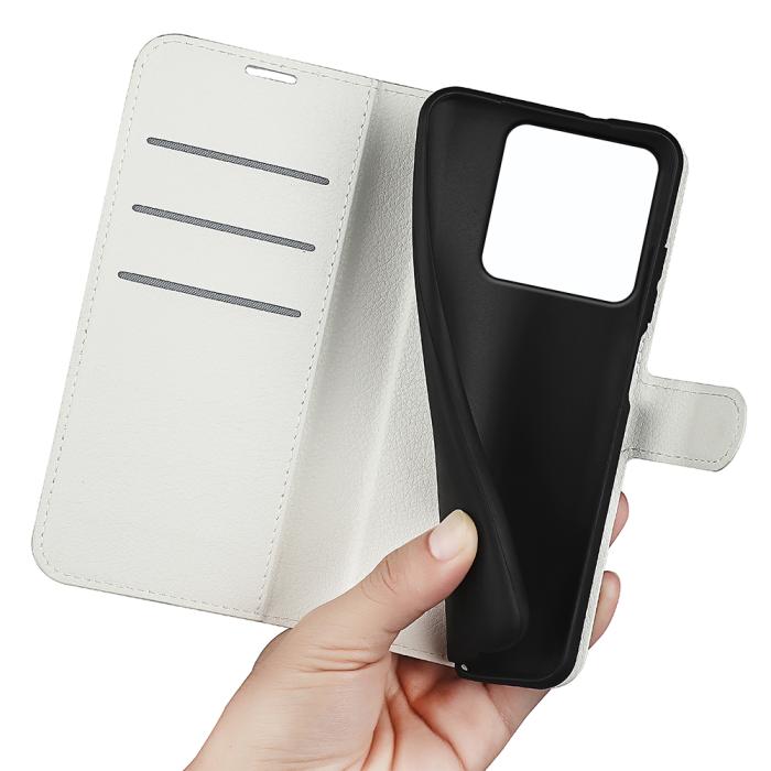 Bild 4,  Xiaomi 15T Fodral Litchi Läder Vit