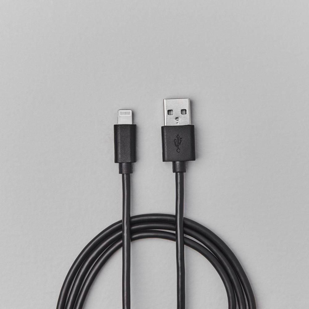 Smartline Smartline 2m Lightning MFi Laddningskabel Svart