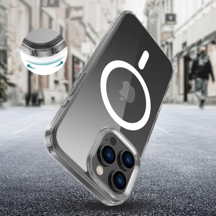 Bild 2, Tech-Protect Tech-Protect iPhone 16 Pro Max Skal MagSafe FlexAir Hybrid Transparent