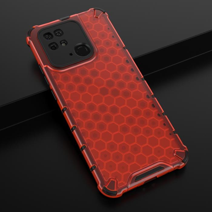 Bild 5,  Xiaomi Redmi 10C Skal Armor Honeycomb Röd