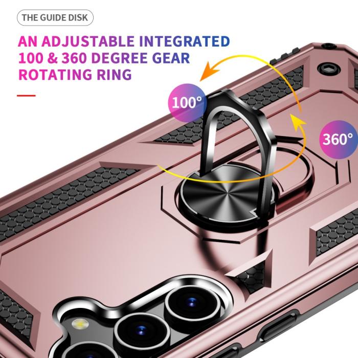 Bild 3,  Samsung Galaxy S24 Skal Hybrid Armor Ring Roséguld