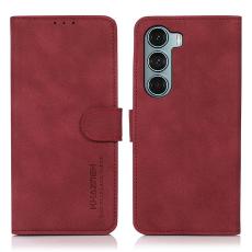 KHAZNEH KHAZNEH Motorola Moto G200 Fodral Retro L&auml;der R&ouml;d