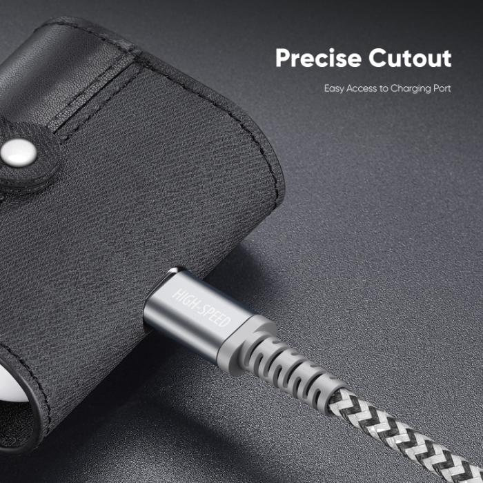 Bild 6, DUX DUCIS DUX DUCIS AirPods 3 Fodral PU-Läder Med Krok Svart