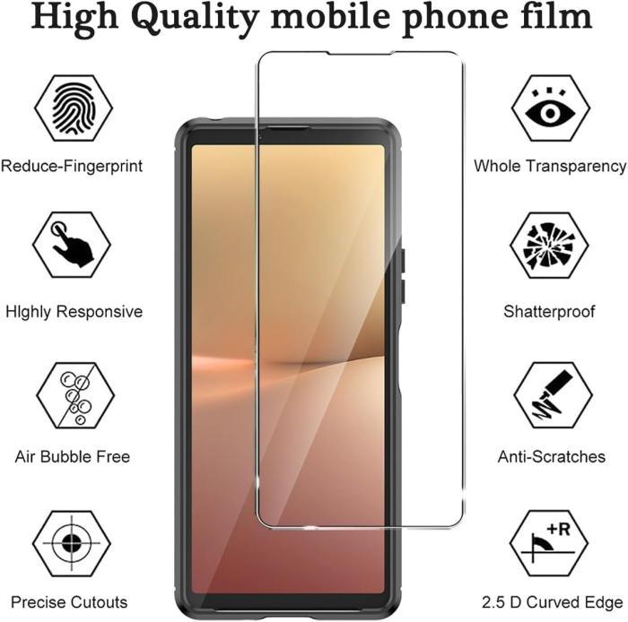 Bild 2,  2-Pack Sony Xperia 10 VI Skärmskydd i Härdat Glas