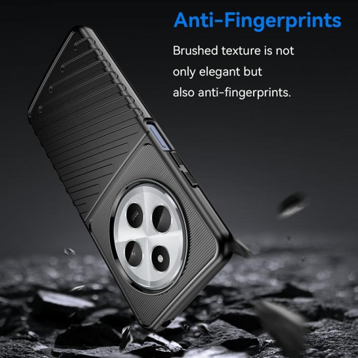 Bild 4,  Xiaomi Redmi 14C Skal Twill Textur Svart