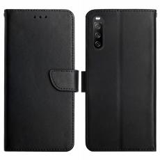  Sony Xperia 10 VI Fodral &Auml;kta L&auml;der Svart