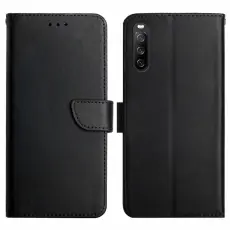  Sony Xperia 10 VI Fodral &Auml;kta L&auml;der Svart