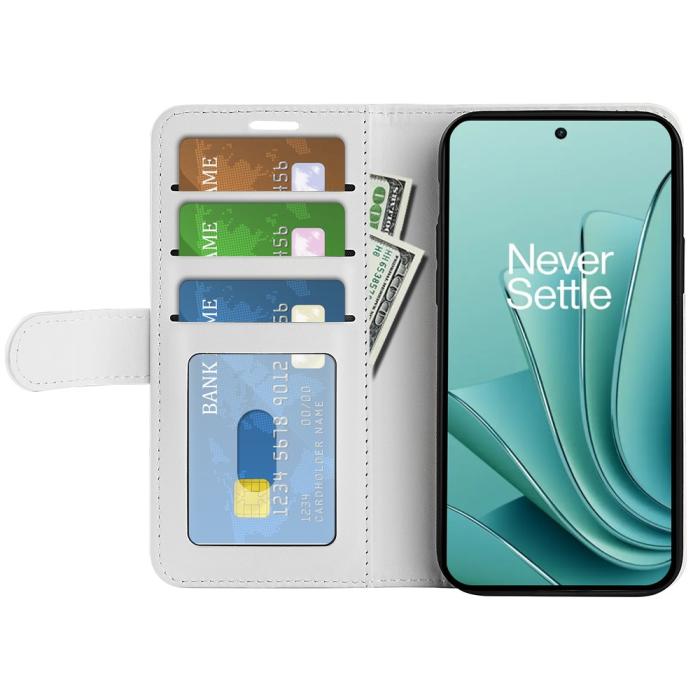Bild 2,  OnePlus Nord 3 5G Fodral Crazy Horse Läder Vit