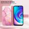  TCL 30+ (2022) Fodral Marmor Rosa/Lila/Guld