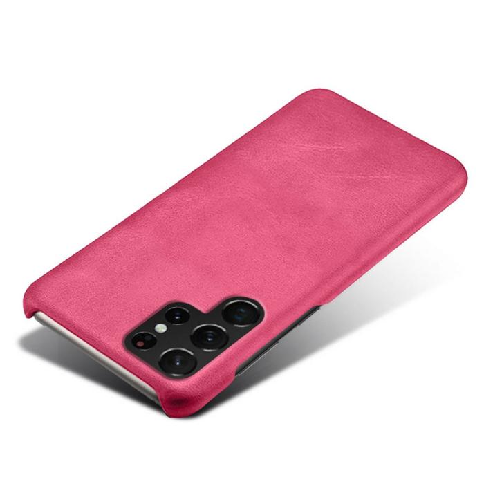Bild 3,  Samsung Galaxy S23 Ultra Skal Läder Belagt Rosa