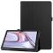  Samsung Galaxy Tab A7 10.4 Fodral Litchi Läder Svart
