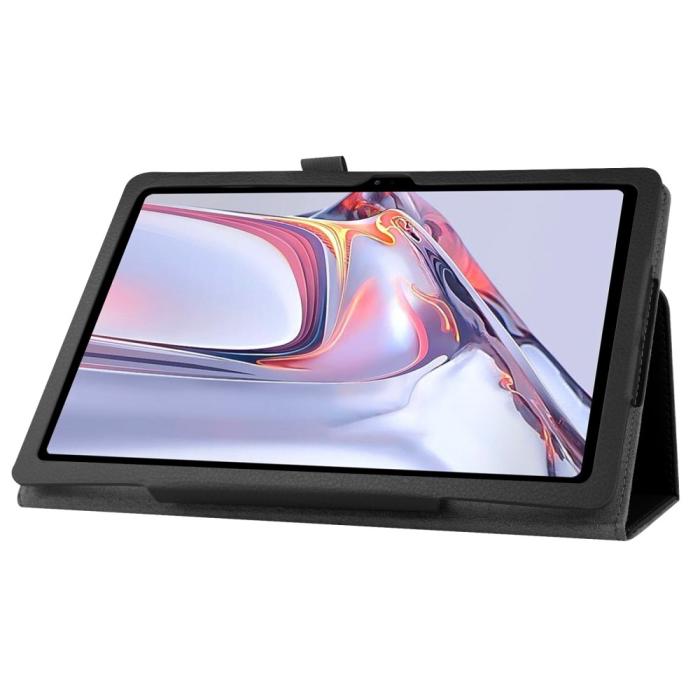 Bild 5,  Samsung Galaxy Tab A7 10.4 Fodral Litchi Läder Svart