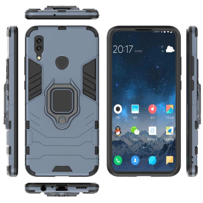 Bild 3,  Huawei P Smart (2019) - Ring Skal - Funkar med magnethållare - Navy Blue