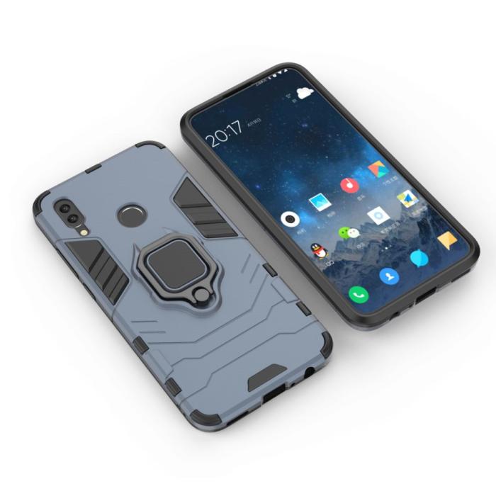 Bild 4,  Huawei P Smart (2019) - Ring Skal - Funkar med magnethållare - Navy Blue