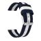  Nylon Armband Med Vertikal Design - Blå/Vit (22mm)