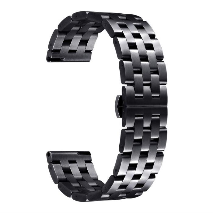 Bild 2,  Lyxigt Metallarmband I Rostfritt Stål - Svart (22mm)