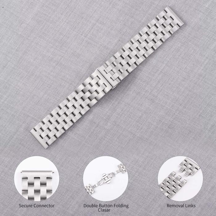 Bild 3,  Lyxigt Metallarmband I Rostfritt Stål - Silver (22mm)