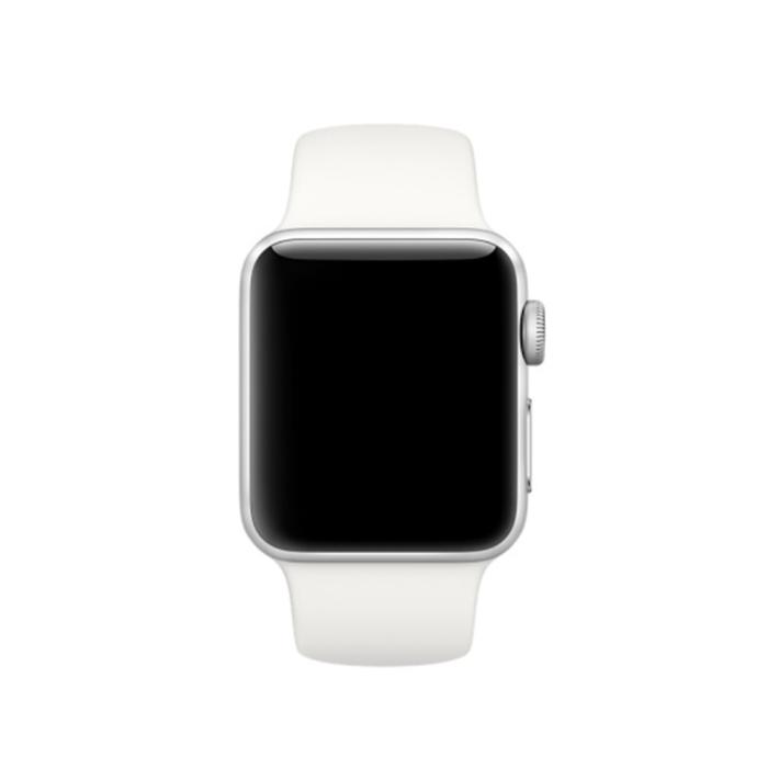 Bild 2,  Silikon Armband Apple Watch 42/44/45/46/49 mm Vit (M/L)