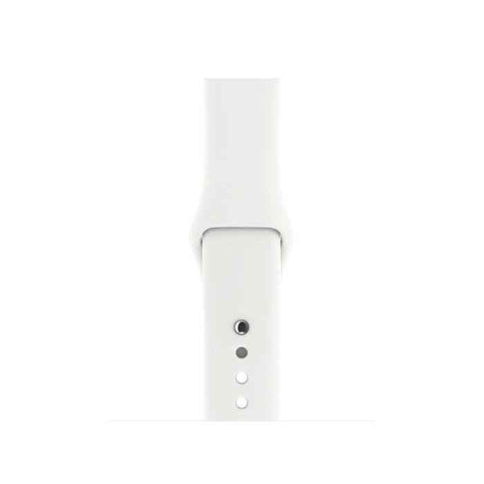 Bild 3,  Silikon Armband Apple Watch 42/44/45/46/49 mm Vit (M/L)