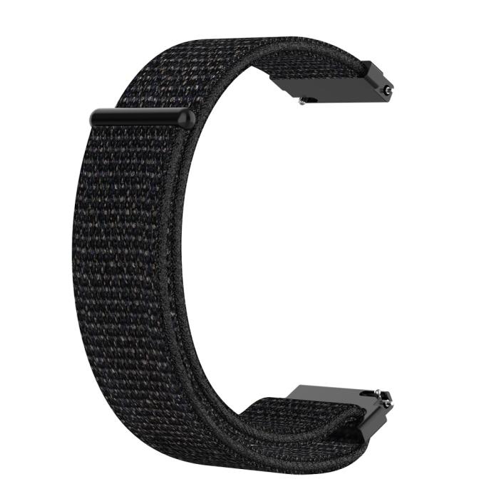 Bild 4,  Nylon Armband Med Kardborreband Fäste - Svart (22mm)