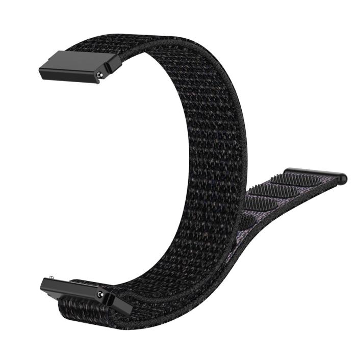 Bild 5,  Nylon Armband Med Kardborreband Fäste - Svart (22mm)