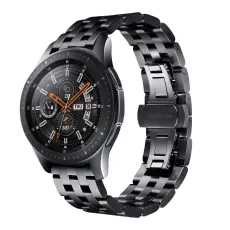  Lyxigt Metallarmband I Rostfritt St&aring;l - Svart (22mm)