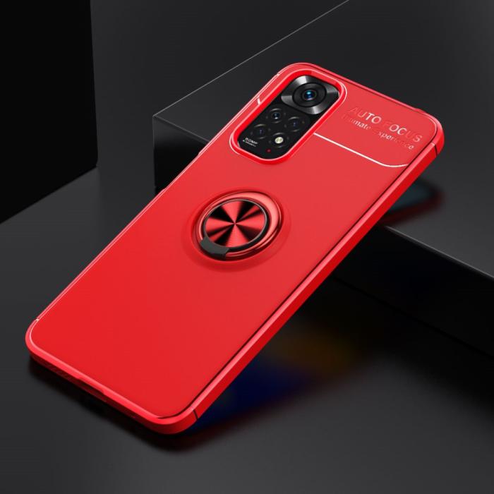 Bild 2,  Xiaomi Redmi Note 11 4G Skal Ring Röd