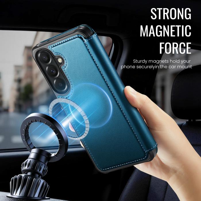 Bild 2, CASEME CASEME Samsung Galaxy A18/A17/A16/A26 Skal RFID Plånbok Blå