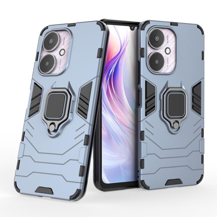 Bild 4,  Xiaomi Redmi 13C 4G Skal Armor Hybrid Kickstand Blå