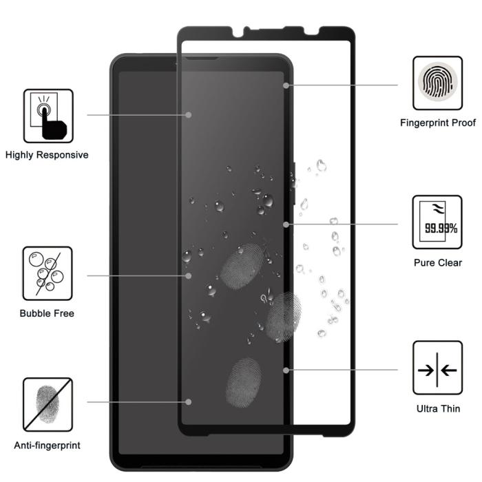 Bild 2,  Sony Xperia 10 VII Skärmskydd Heltäckande Härdat Glas