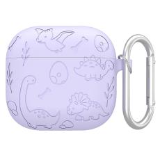  AirPods 4 Skal Med Dinosaurie Motiv Silikon Lila