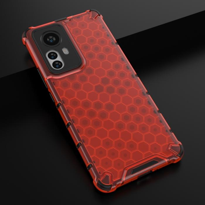 Bild 2,  Xiaomi 12 Pro Skal Hybrid Honeycomb Röd