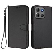  Motorola Moto G15 / G15 Power Fodral L&auml;der Svart