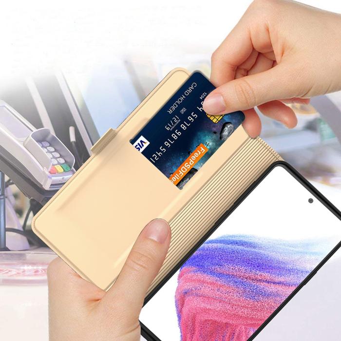 Bild 5,  Samsung Galaxy A25 5G Fodral Slim Läder Guld