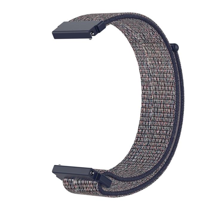 Bild 2,  Nylon Armband Med Kardborreband Fäste - Blå (22mm)