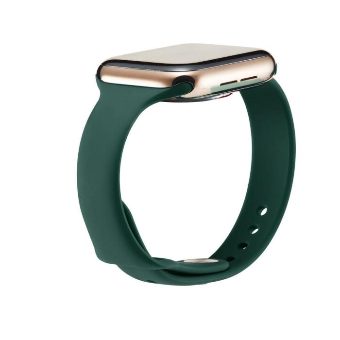 Bild 3,  Silikon Armband Apple Watch 42/44/45/46/49 mm Mörk Grön