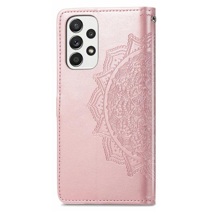 Bild 3,  Samsung Galaxy A53 5G Fodral Mandala Läder Roséguld
