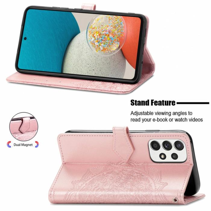 Bild 5,  Samsung Galaxy A53 5G Fodral Mandala Läder Roséguld