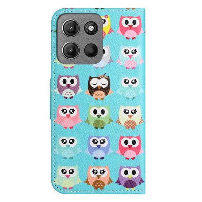 Bild 5,  Motorola Moto G86 Power/G86 5G Fodral Läder Ugglor