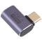  USB-C Hane - USB-C Hona Adapter Elbow USB 4.0 Aluminium Blå