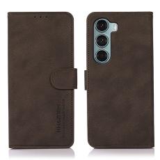 KHAZNEH KHAZNEH Motorola Moto G200 Fodral Retro L&auml;der Brun