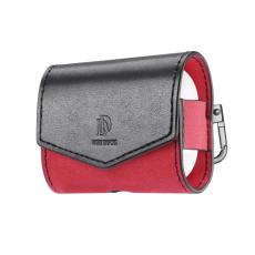 DUX DUCIS DUX DUCIS AirPods 3 Fodral PU-L&auml;der Med Krok Svart/R&ouml;d