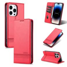 AZNS AZNS iPhone 14 Pro Fodral Flip L&auml;der R&ouml;d