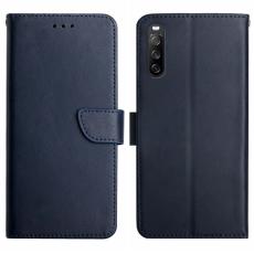  Sony Xperia 10 VI Fodral &Auml;kta L&auml;der Bl&aring;